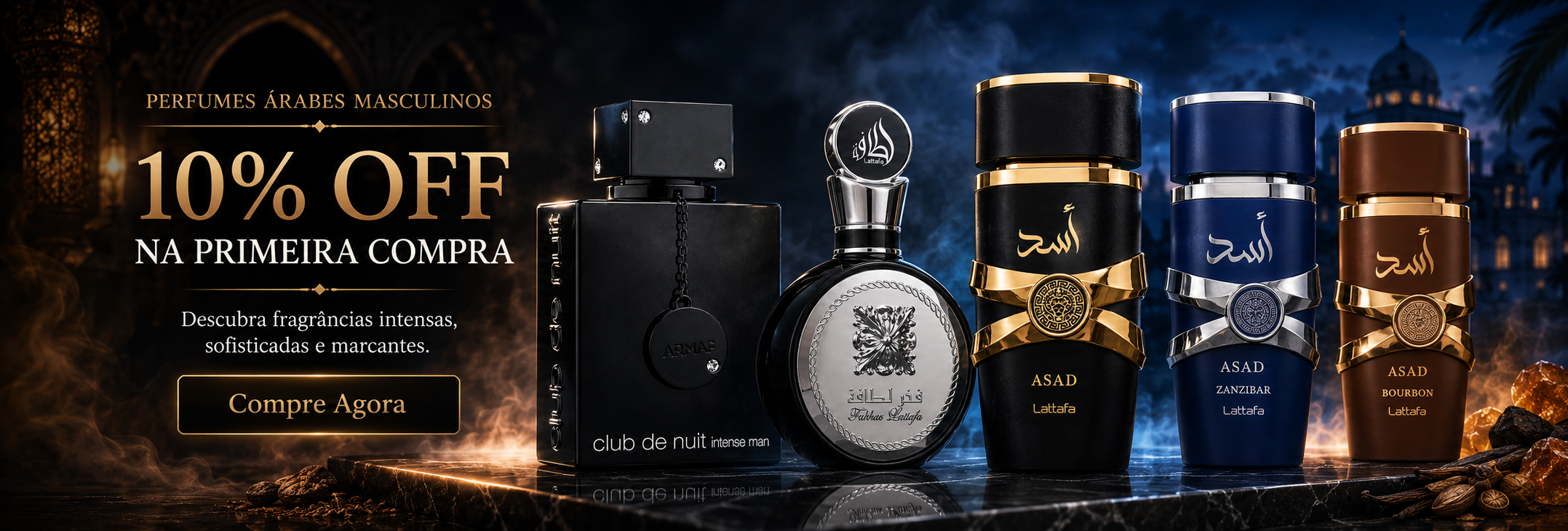 BANNER PERFUME ÁRABE MASC - MIXLIER
