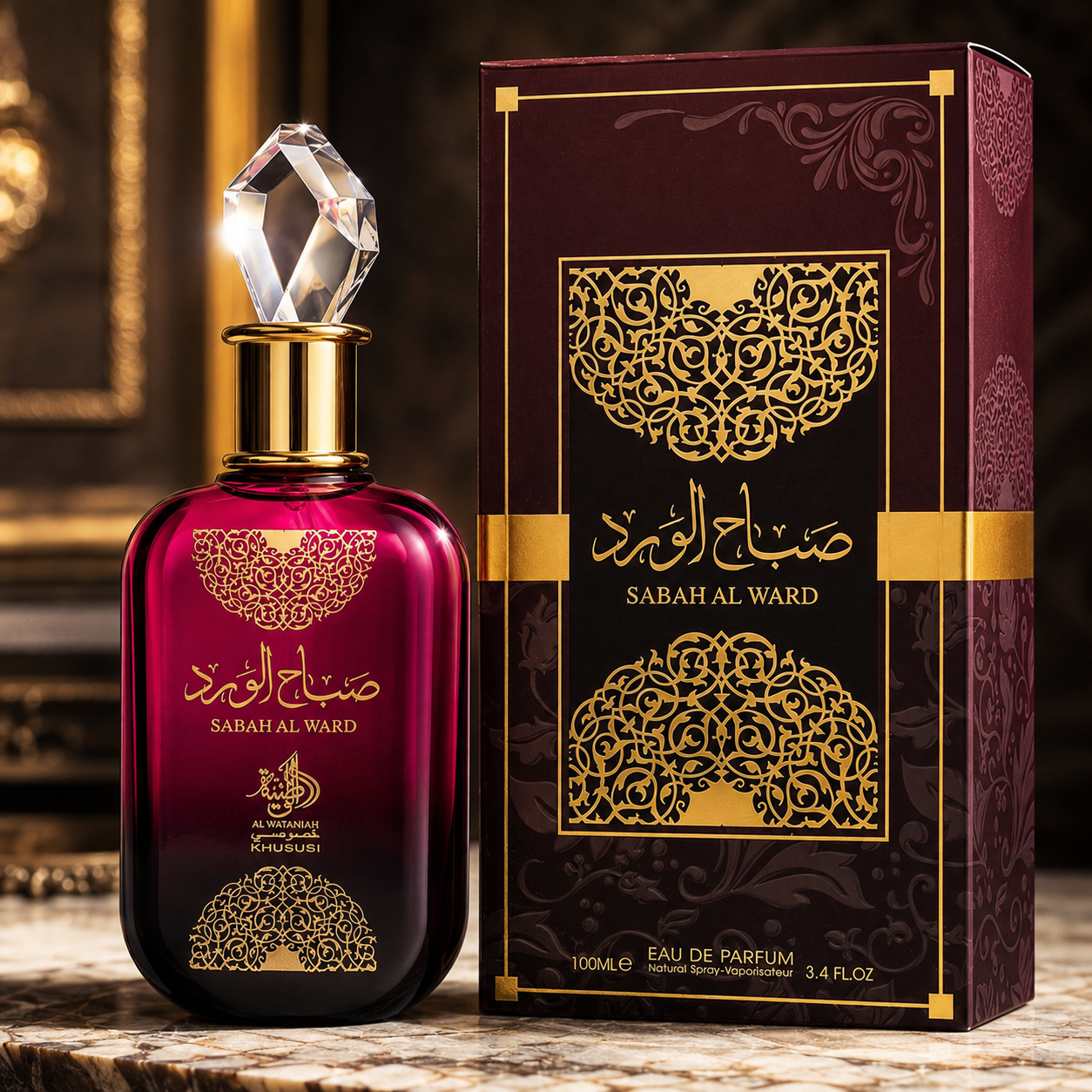 Al Wataniah Sabah Al Ward Feminino Eau de Parfum 100ml