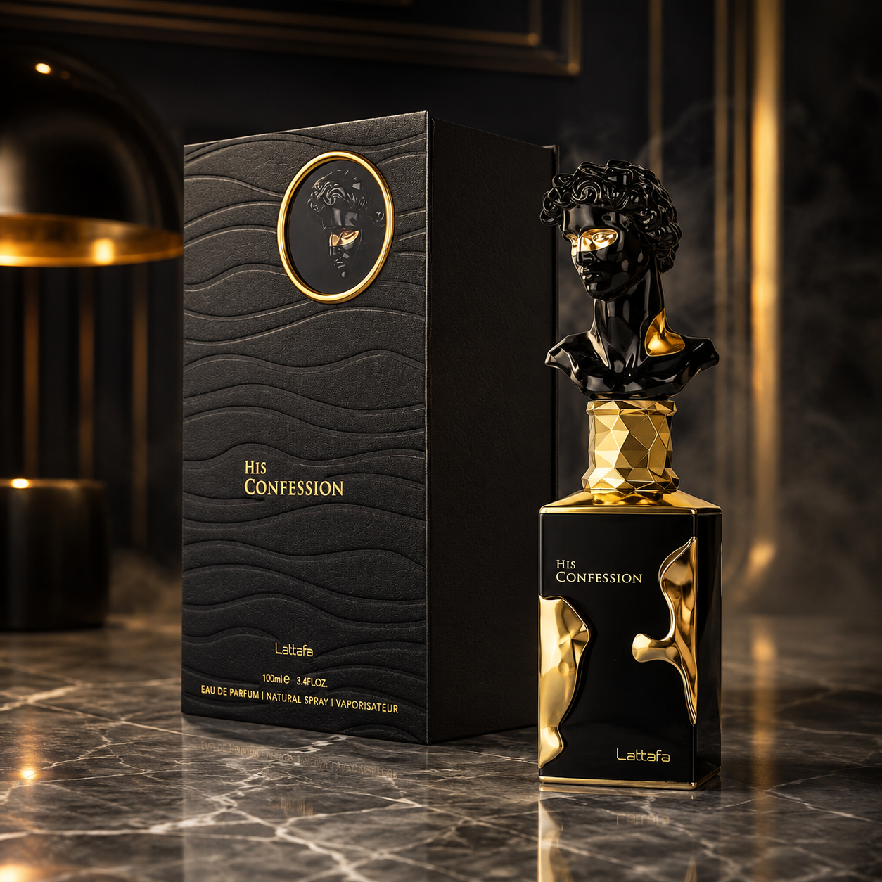 Lattafa His Confession Masculino Eau de Parfum 100ml - Imagem 5