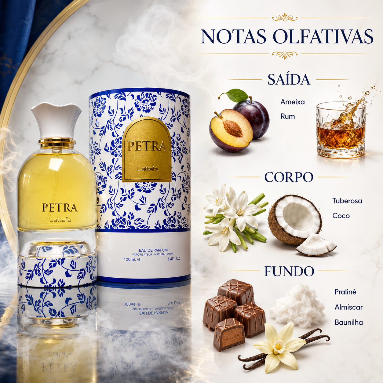Lattafa Petra Feminino Eau de Parfum 100ml - Imagem 4