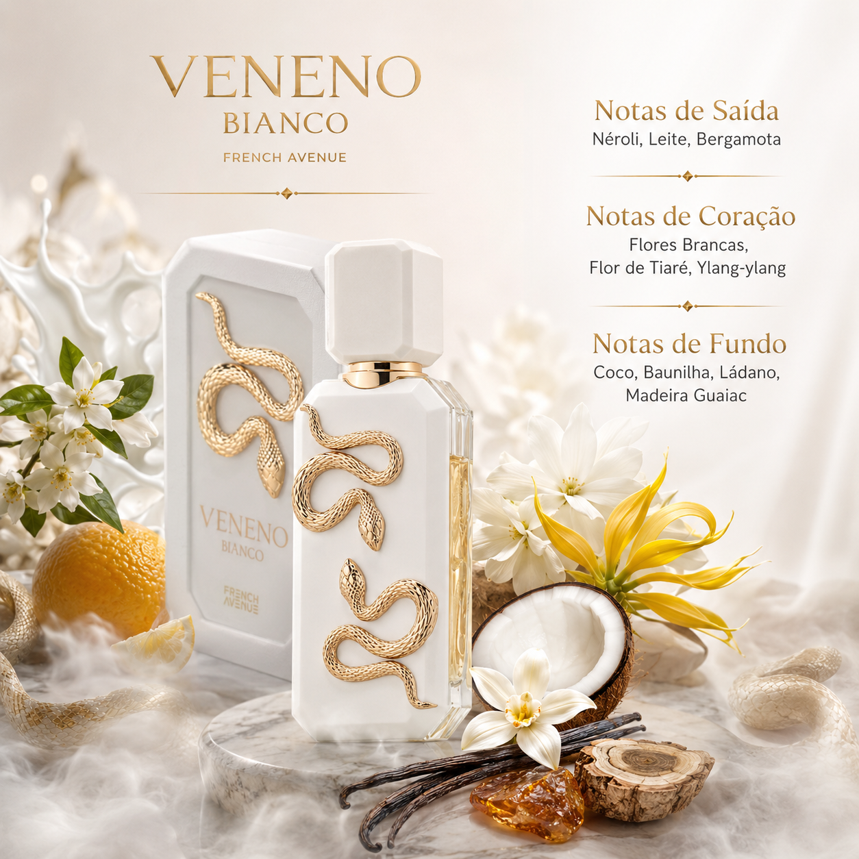 French Avenue Veneno Bianco Unissex Eau de Parfum 100ml - Imagem 6